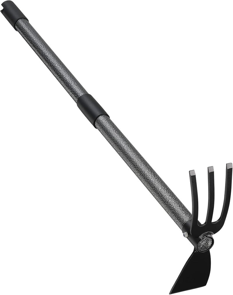 JAOTREL Hoe Garden Tool, 30 Inch Garden Hoe Long Handle for Weeding, Hoe Cultivator 2 in 1 Hand Garden Tools for Gardening Tools Planting - Image 1